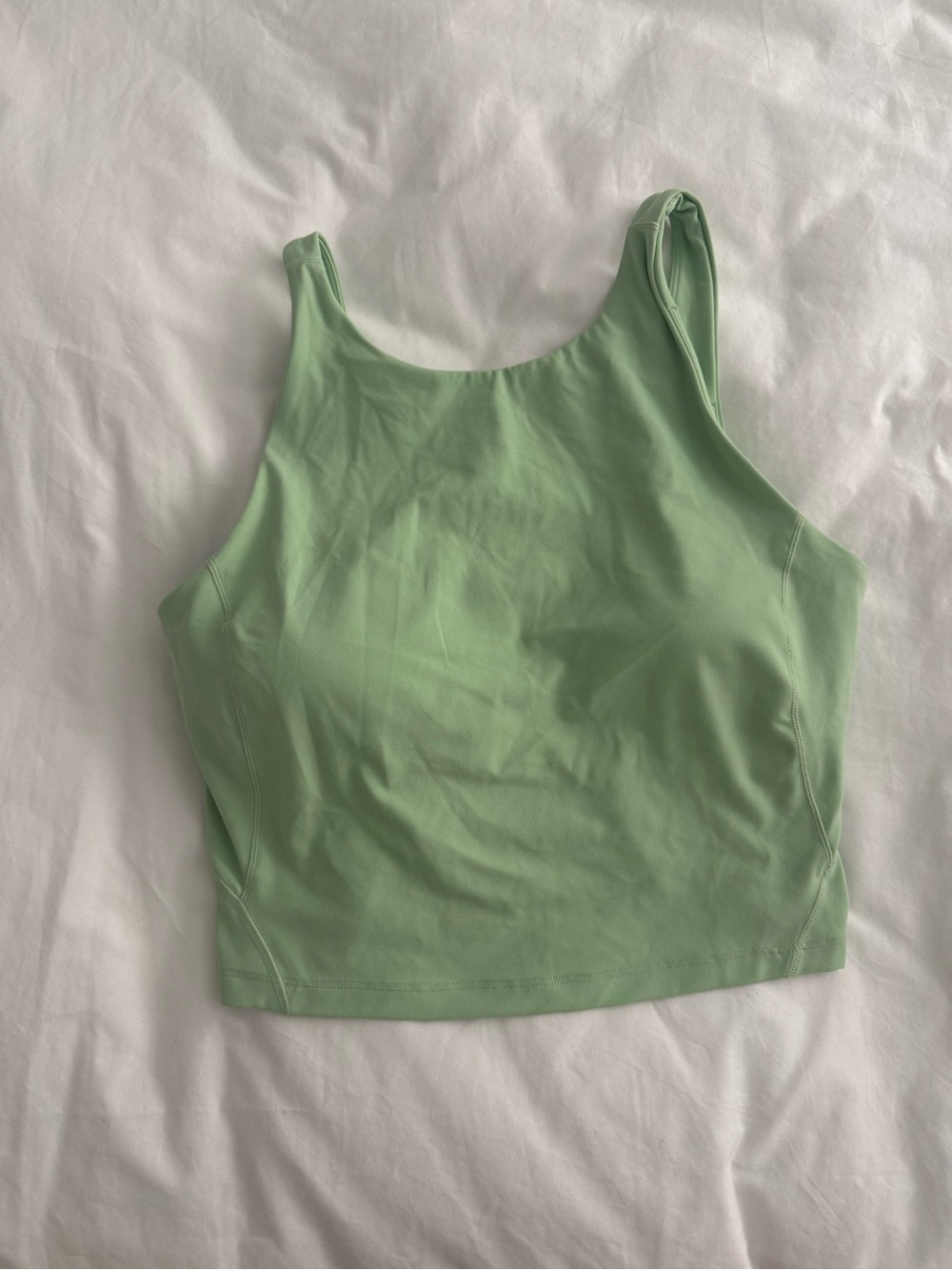 lululemon athletica Light Green Scoop Crop Tank